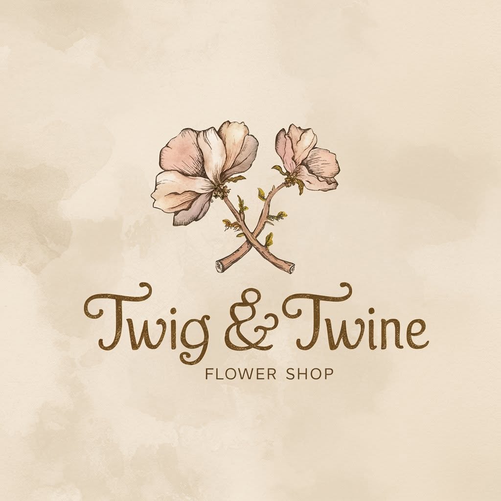 Twig & Twine Flower Shop Logo